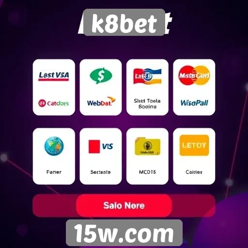 Sistemas de pagamento disponíveis na plataforma k8bet